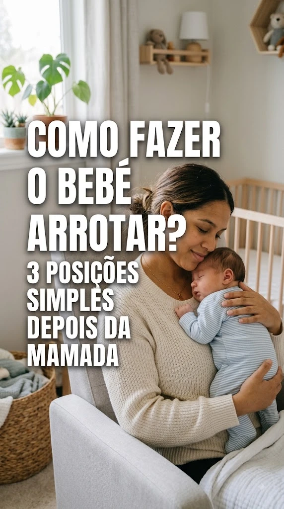 Como fazer o bebé arrotar depois de mamar